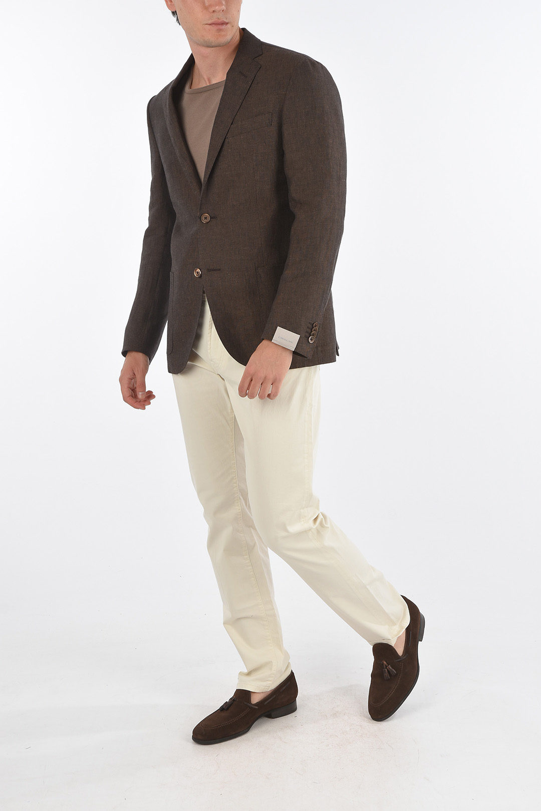 Corneliani Flax ACADEMY SOFT Blazer with Notch Lapel men - Glamood Outlet