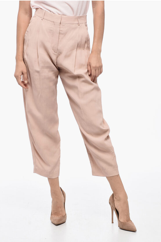 Stella Mccartney Flax Blend Balloon Fit Pants In Neutral