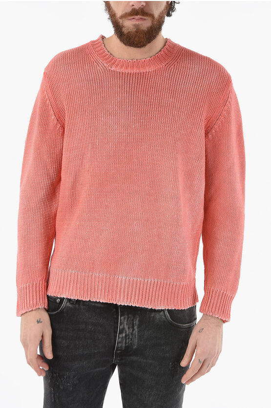 Altea Flax Crew-neck Sweater In Pink