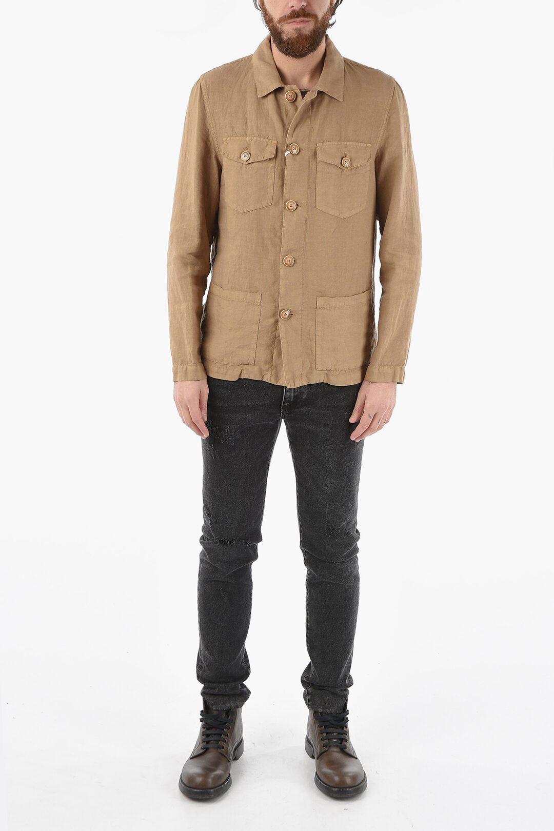 Altea Flax DERBY Utility Overshirt men - Glamood Outlet