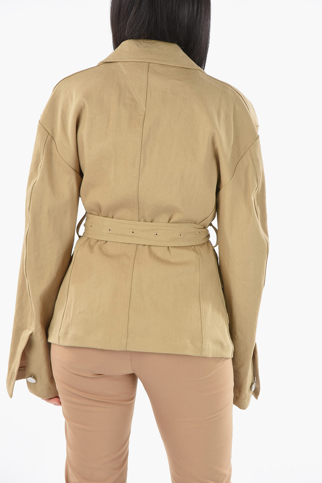 Bottega Veneta Flax Safari Jacket with Belt women Glamood Outlet