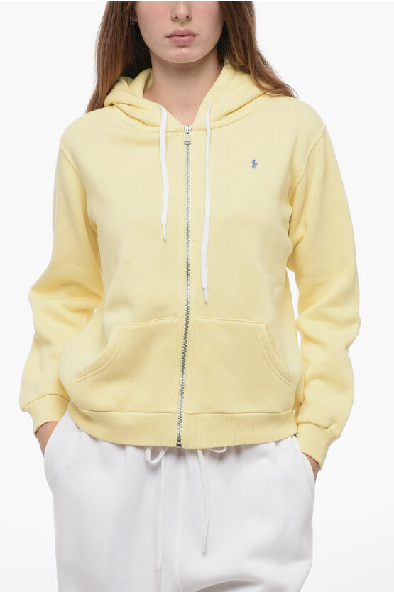 Shop Polo Ralph Lauren Fleece Cotton Blend Full Zip Hoodie