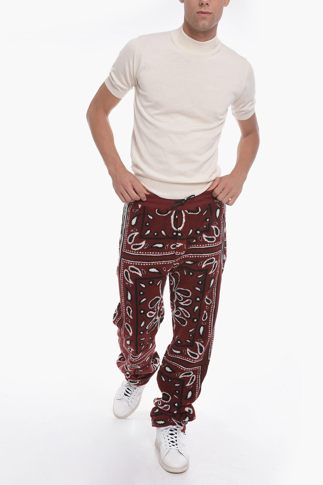 Amiri Fleece Joggers with Bandana Pattern men Glamood Outlet