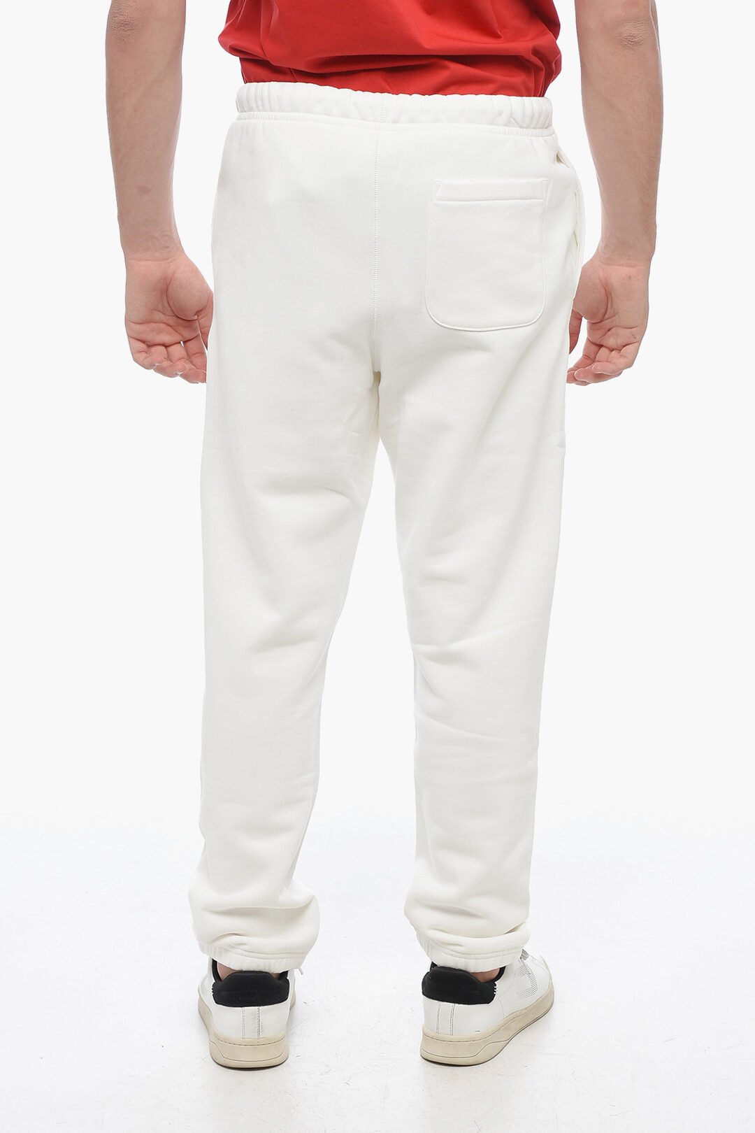 パンツ MONCLER Nylon pants White 2A000195973C Moncler Fleece Joggers with Logo Patch men - Glamood Outlet