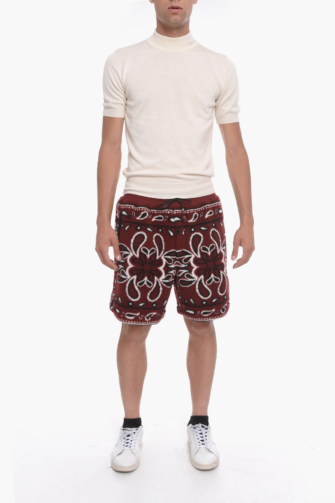 Amiri Fleece Shorts with Bandana Pattern men - Glamood Outlet