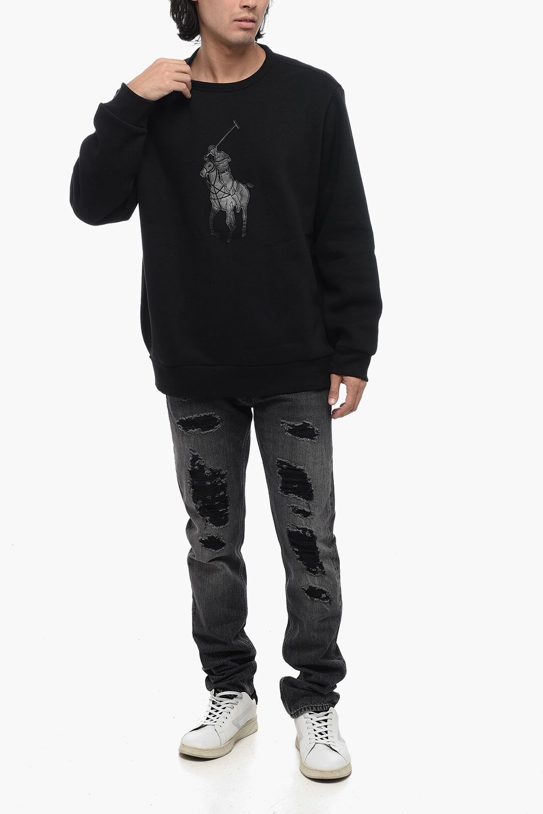 Polo Ralph Lauren Fleeced Cotton Blend Sweatshirt with Eco