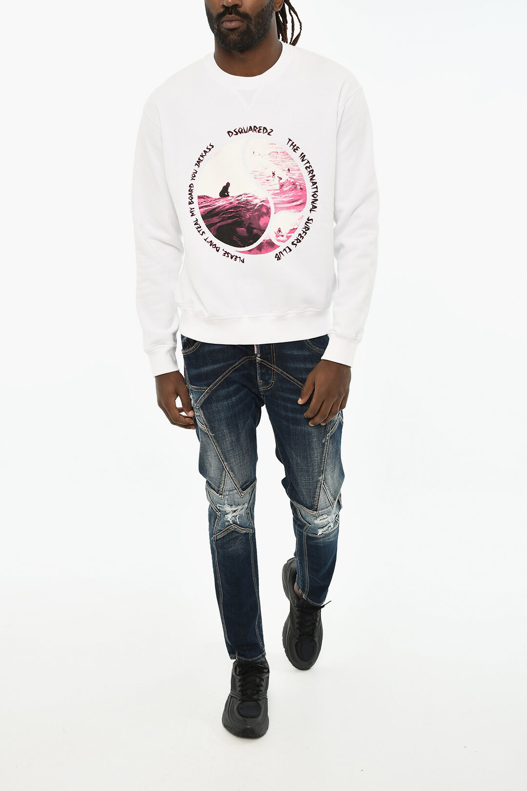3300~Fleeced-Cotton Shorts and Crew-Neck T-shirt Set main image 1