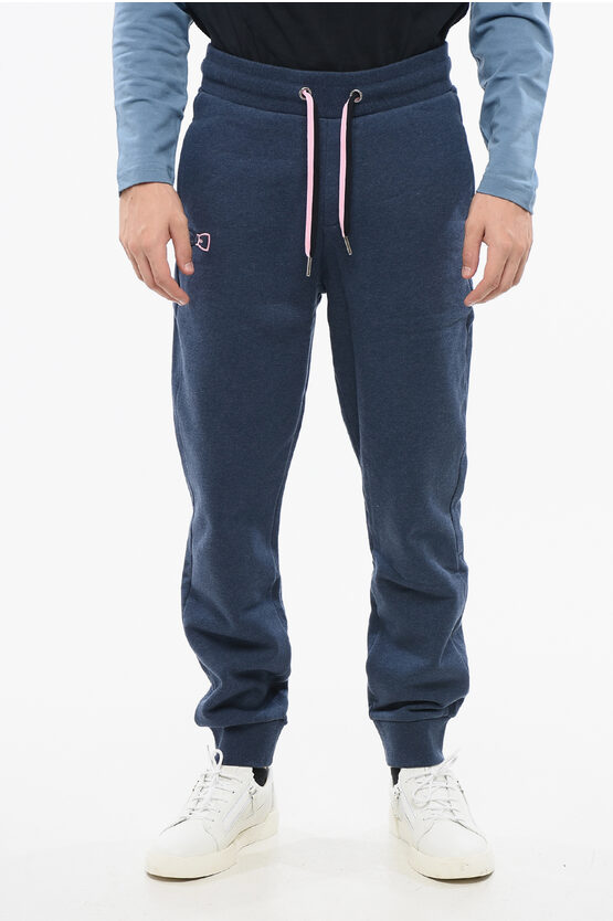 Eden Park Fleeced-cotton Excellentissime Joggers With Drawstring Waist