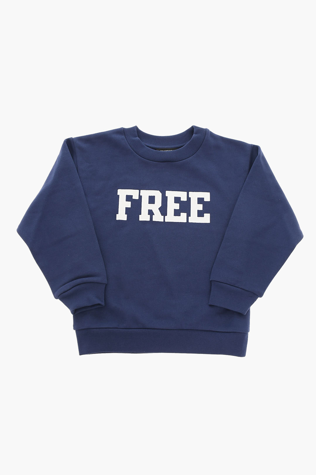 Balenciaga KIDS Fleeced cotton FREE Crewneck Sweatshirt unisex children boys girls Glamood Outlet