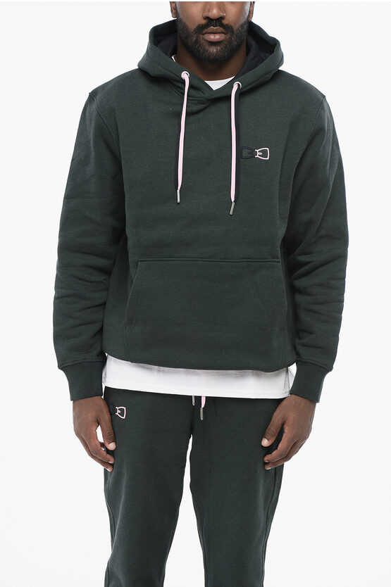 Eden Park Fleeced-cotton Hoodie With Monogram
