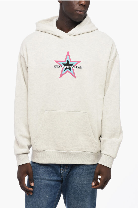 Shop Awake New York Fleeced Cotton Hoodie With Printed Logo