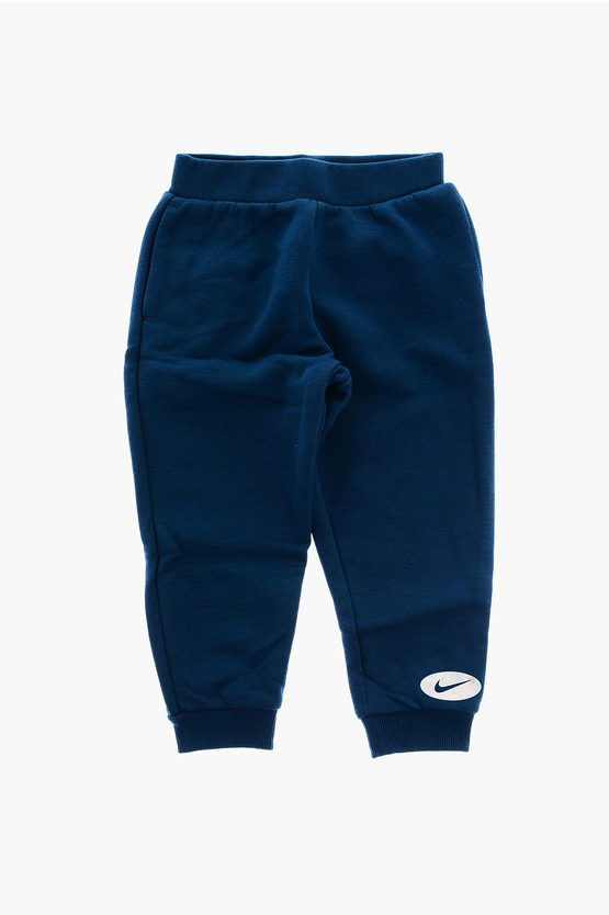 Nike Fleeced Cotton Iconclash Joggers In Blue