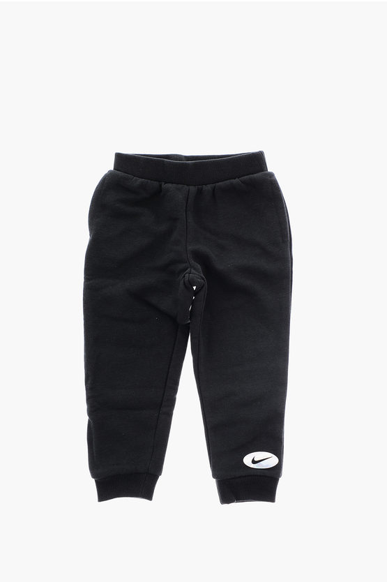 Nike Fleeced Cotton Iconclash Joggers In Black