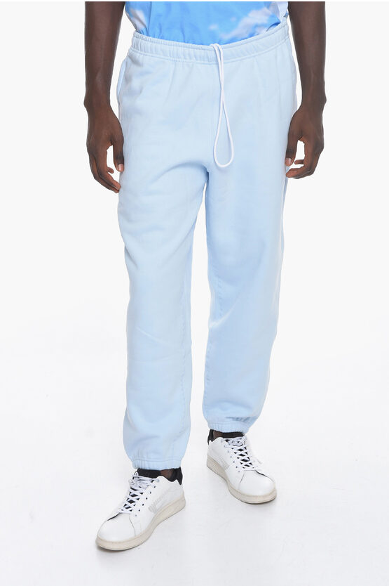 Shop Nike Fleeced-cotton Joggers With Drawstring On The Waist