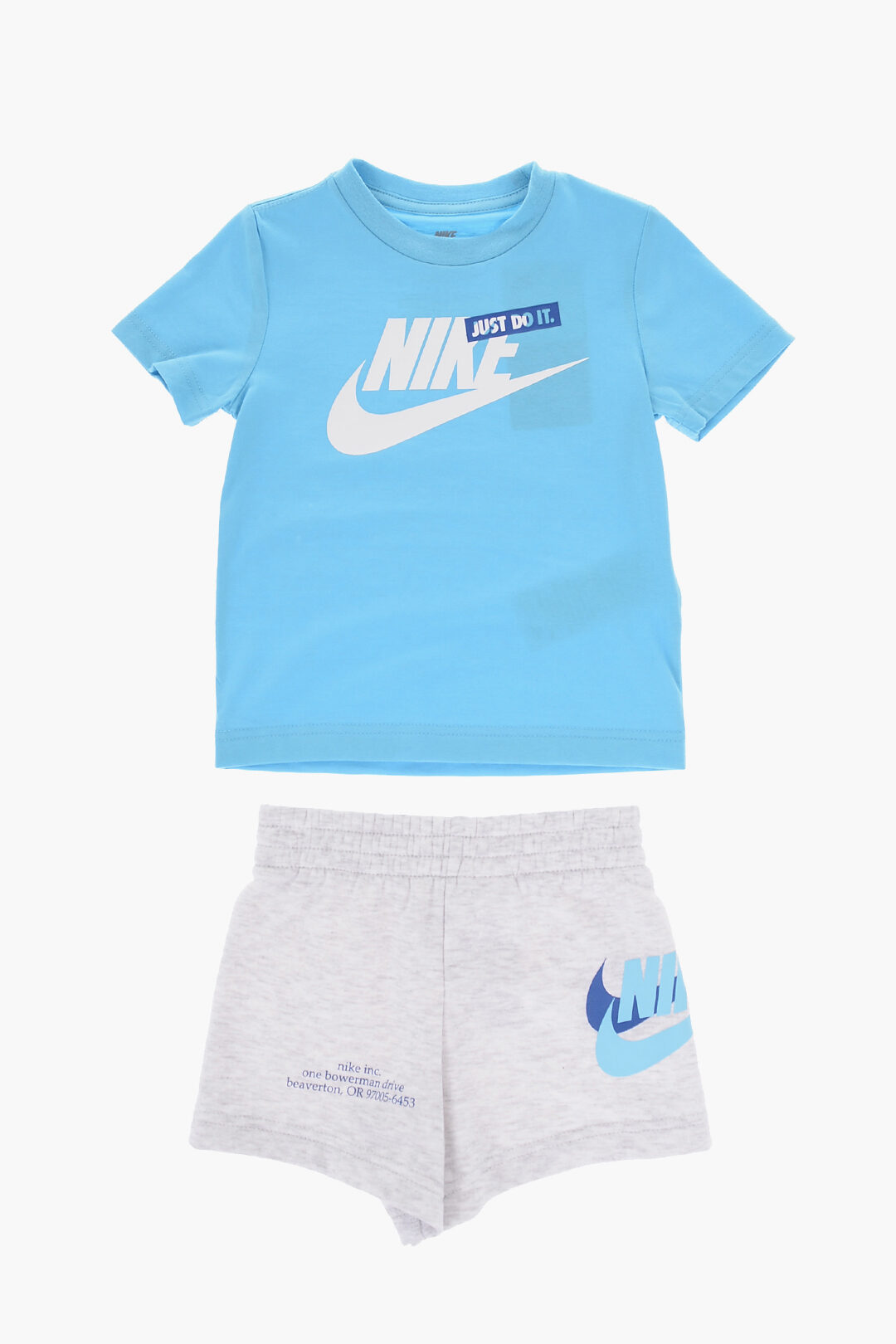 Fleeced-Cotton Shorts and Crew-Neck T-shirt Set