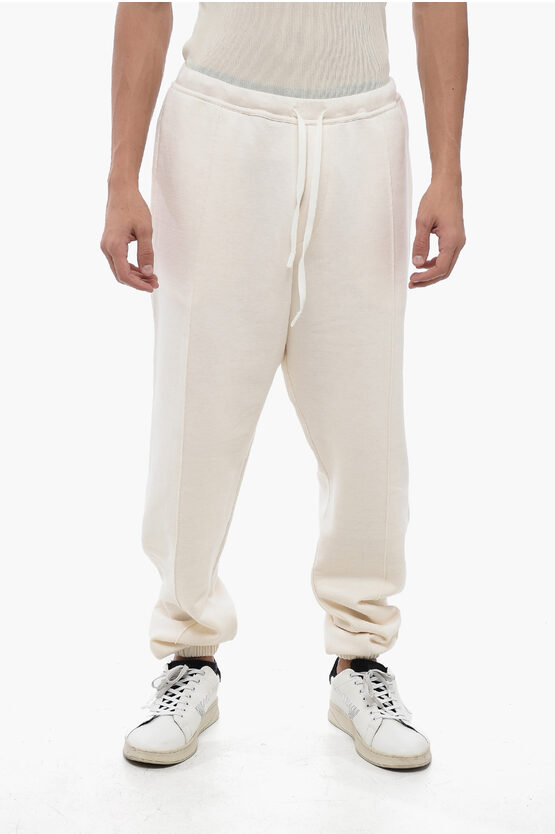 Shop Dior Fleeced Cotton Sweatpants With Cuffs