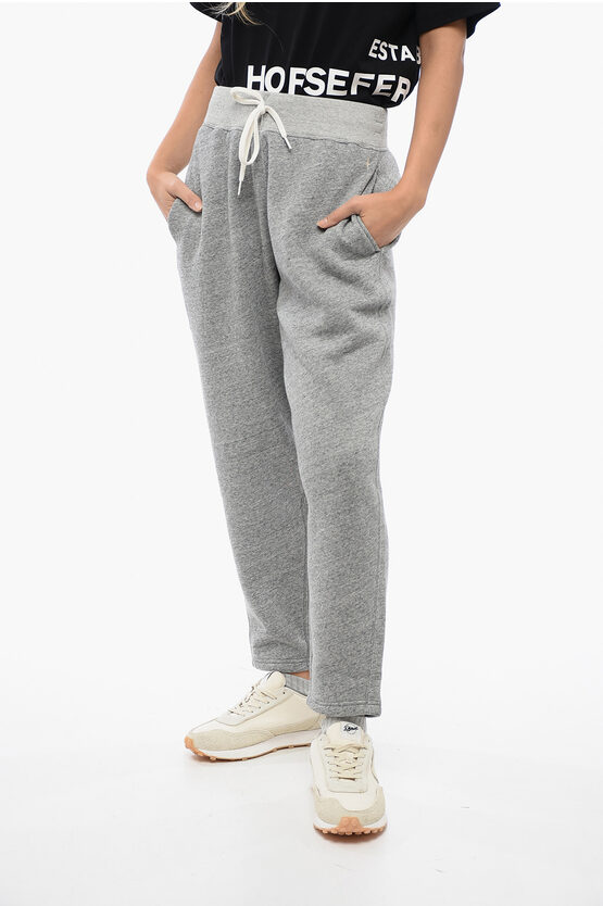 Polo Ralph Lauren Fleeced Cotton Sweatpants With Cuffs In Gray