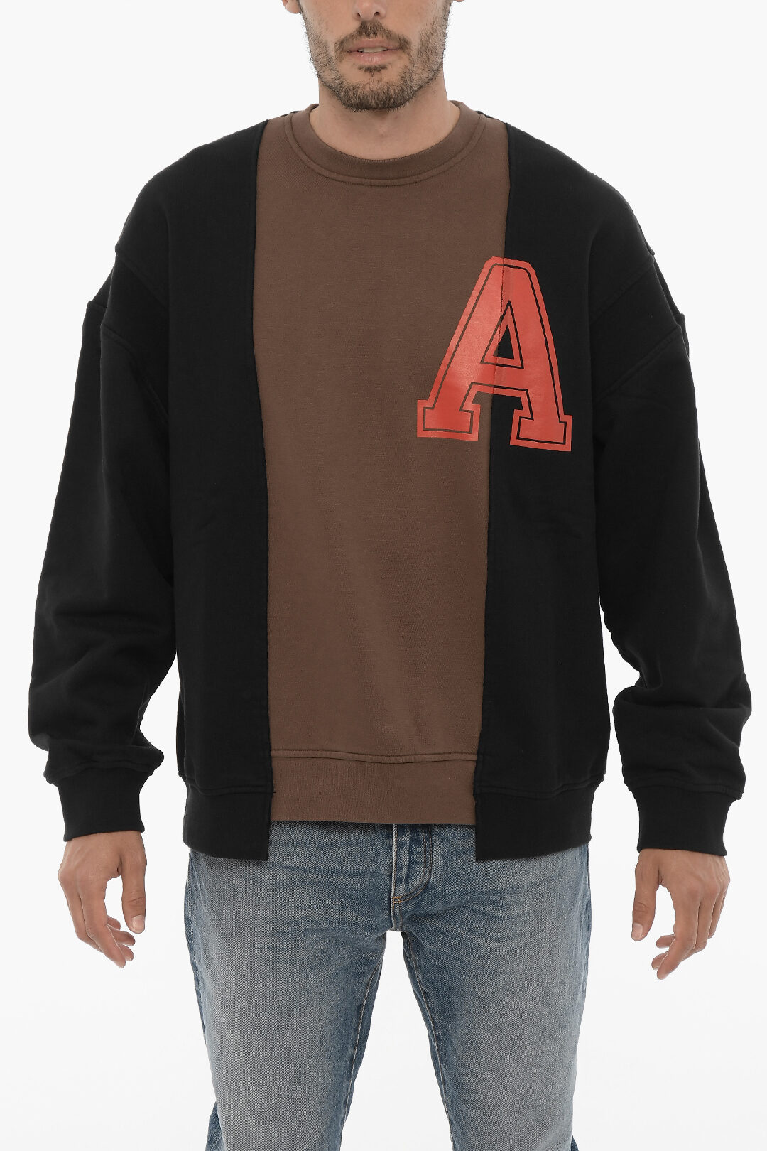 Ambush Fleeced Cotton VARSITY Crew-neck Sweatshirt men - Glamood 