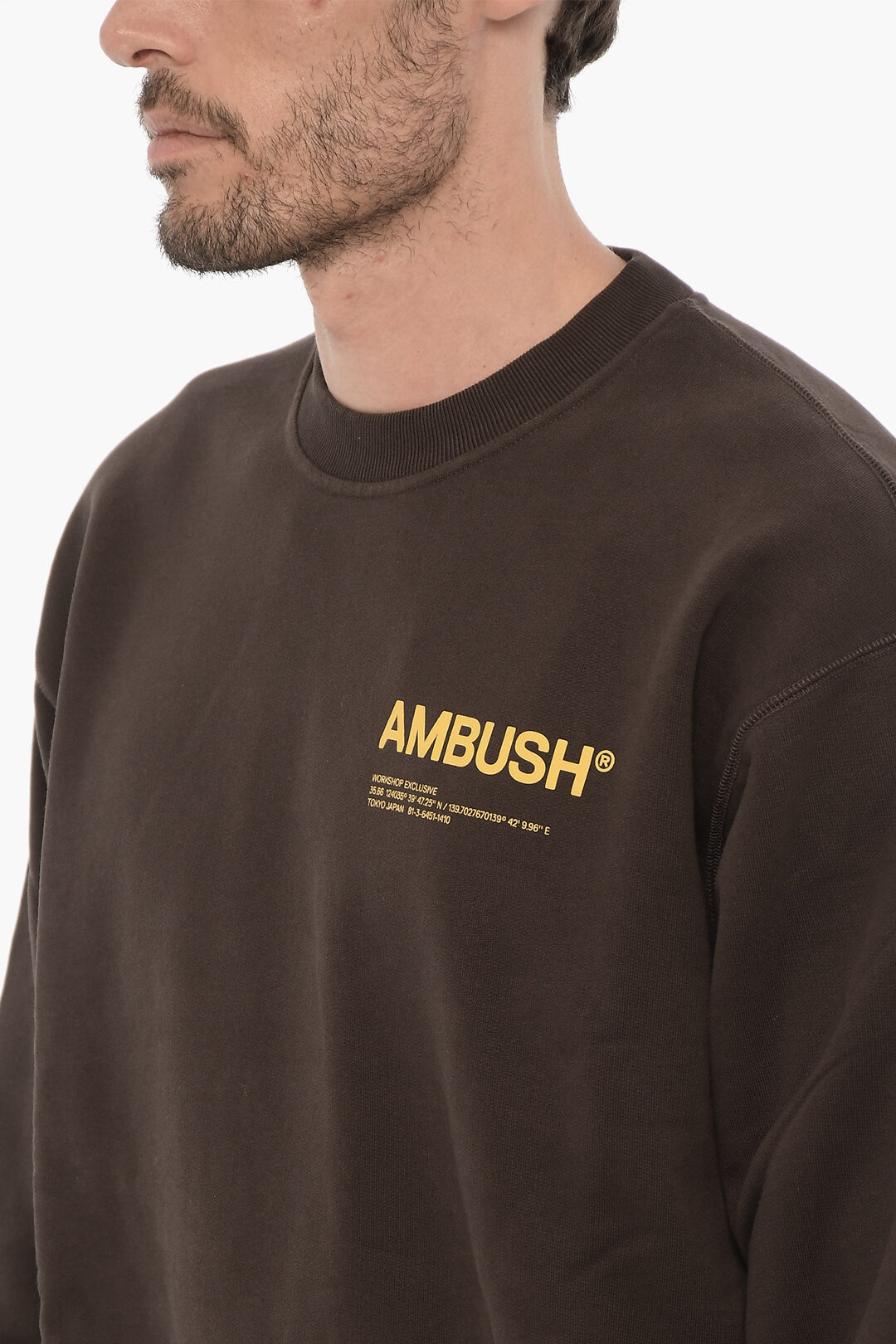 Ambush Fleeced Cotton WORKSHOP Crew-neck Sweatshirt men