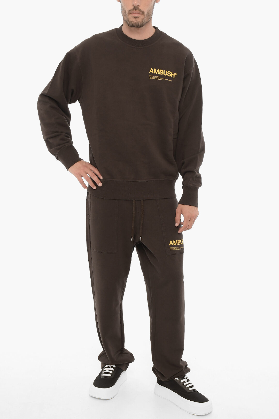トップス AMBUSH Logo Crew Sweat Chocolate / M AMBUSH logo-print Drawstring Sweatshirt | Black | FARFETCH AU