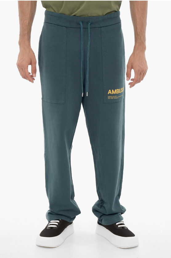 Ambush Fleeced Cotton Workshop Joggers With Drawstring Waist