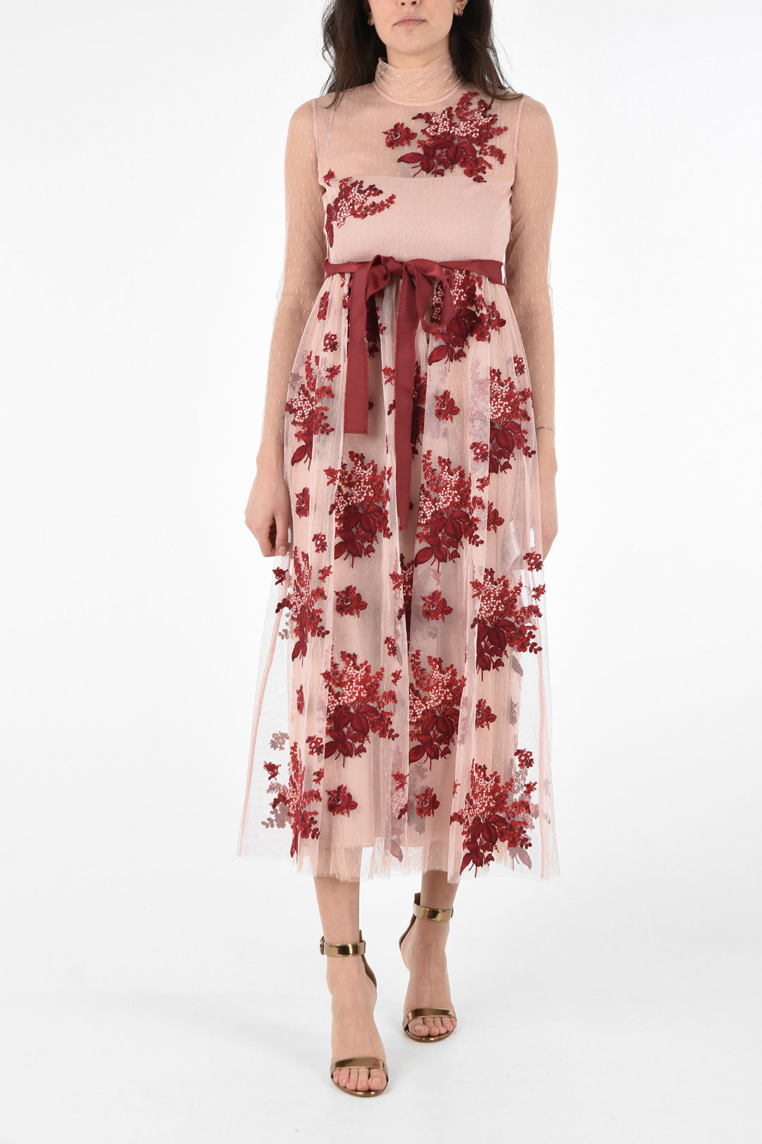 Red Valentino Floral Embroidered Long 