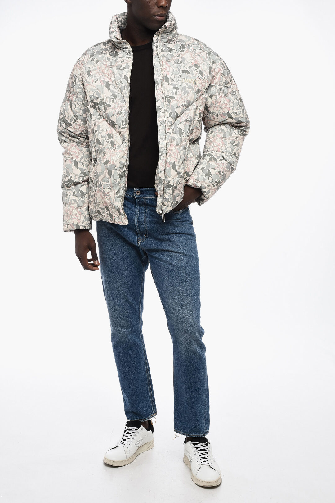 Floral down jacket hotsell