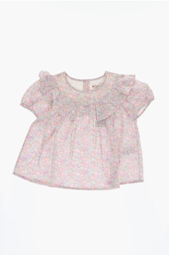 BONPOINT FLORAL MOTIF FOSCA BLOUSE WITH RUFFLES