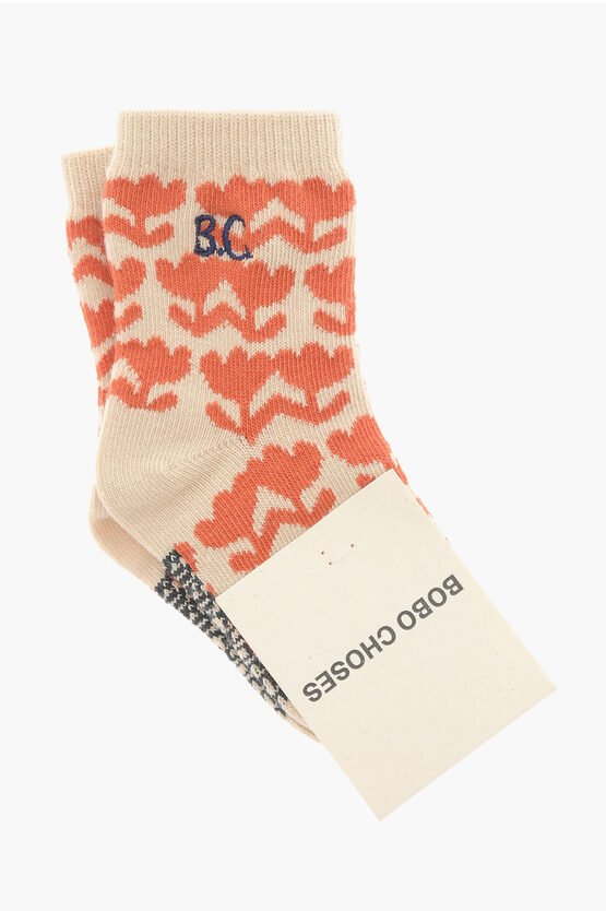 Shop Bobo Choses Floral-motif Long Socks