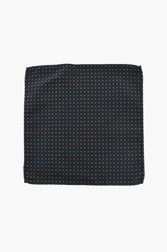Dsquared2 Floral Motif Silk Pocket Square