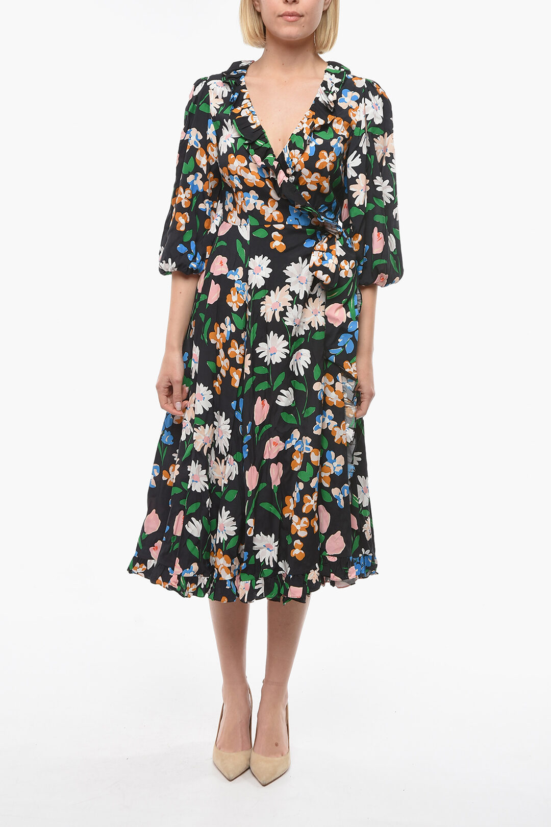 Kate Spade FloralMotif Wrap Dress with Ruffled Details women Glamood