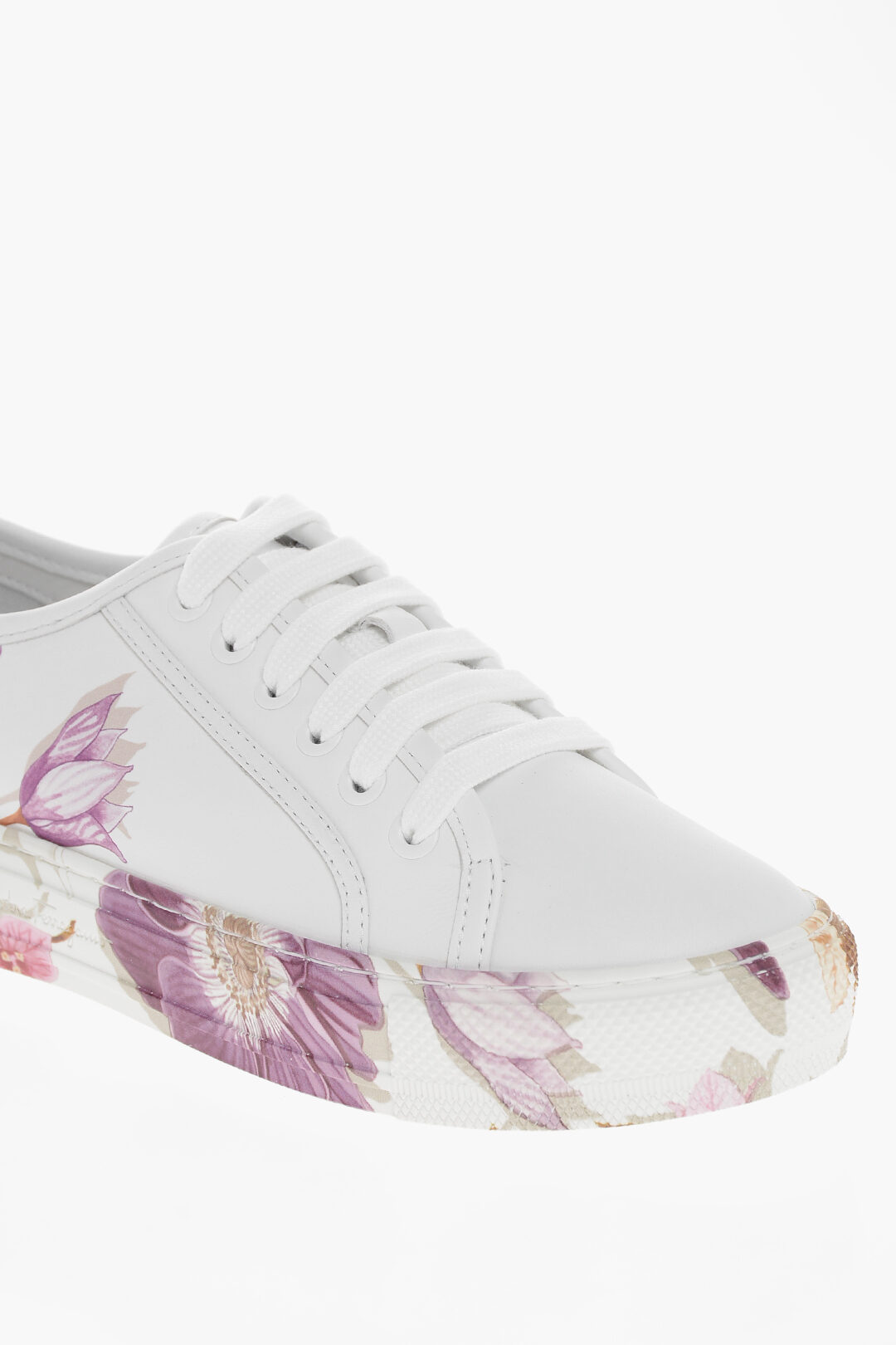 Salvatore Ferragamo Floral Patterned Leather BORG PRINT