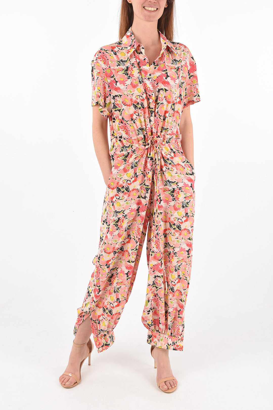 【送料&関税込】Stella McCartney Flower Printed Short-sleeve STELLA MCCARTNEY Multicolor Myfawnwy Edition Printed T-Shirt