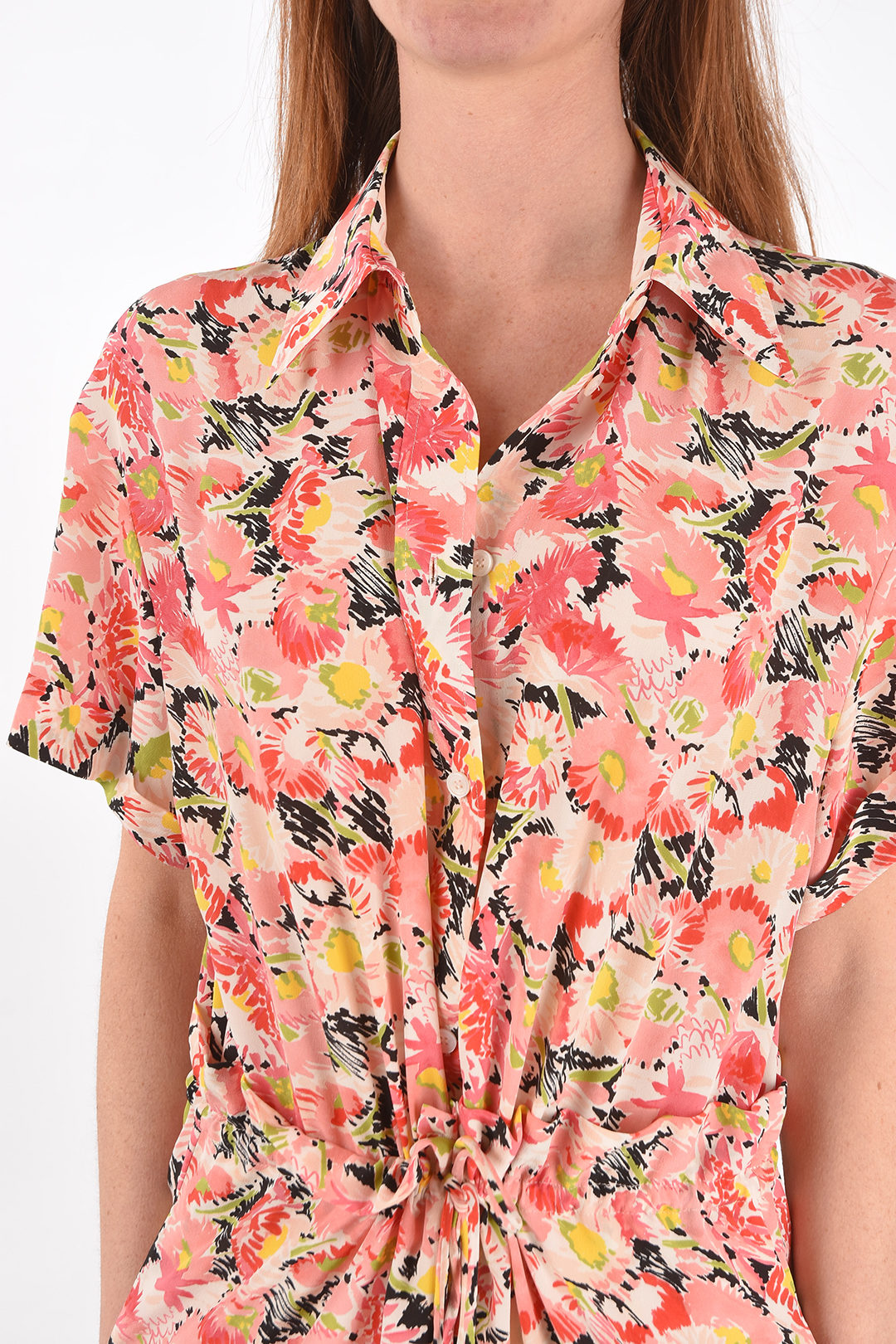 【送料&関税込】Stella McCartney Flower Printed Short-sleeve Stella McCartney Trippy Floral Short-Sleeve Coverup Dress