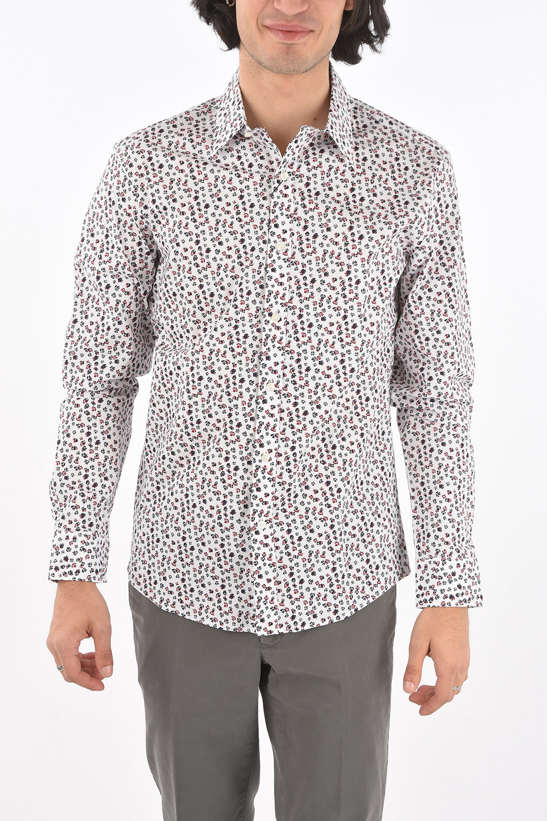 Michael Kors Floral Patterned SLIM FIT Stretch Cotton Shirt men - Glamood  Outlet