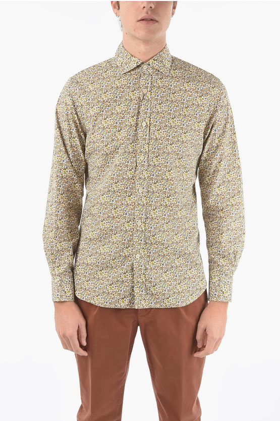 Corneliani Floral Patterned Spread Collar Shirt men - Glamood Outlet