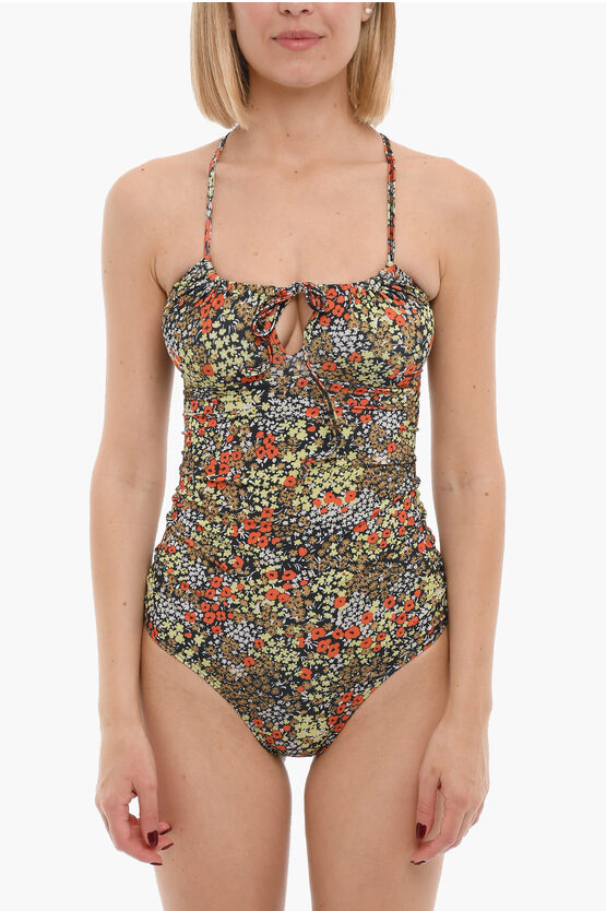 Samsoe & Samsoe Floral Patterned Tilda One-piece Swimsuit In Multi