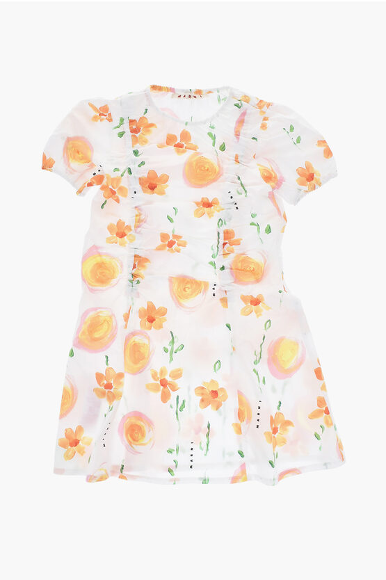 Short-Sleeved Floral Patterned Dress Size 14 Y