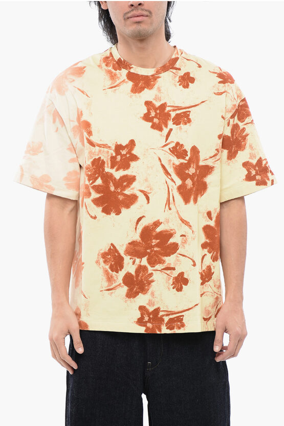 Jil Sander Floral Print Short Sleeved T-shirt