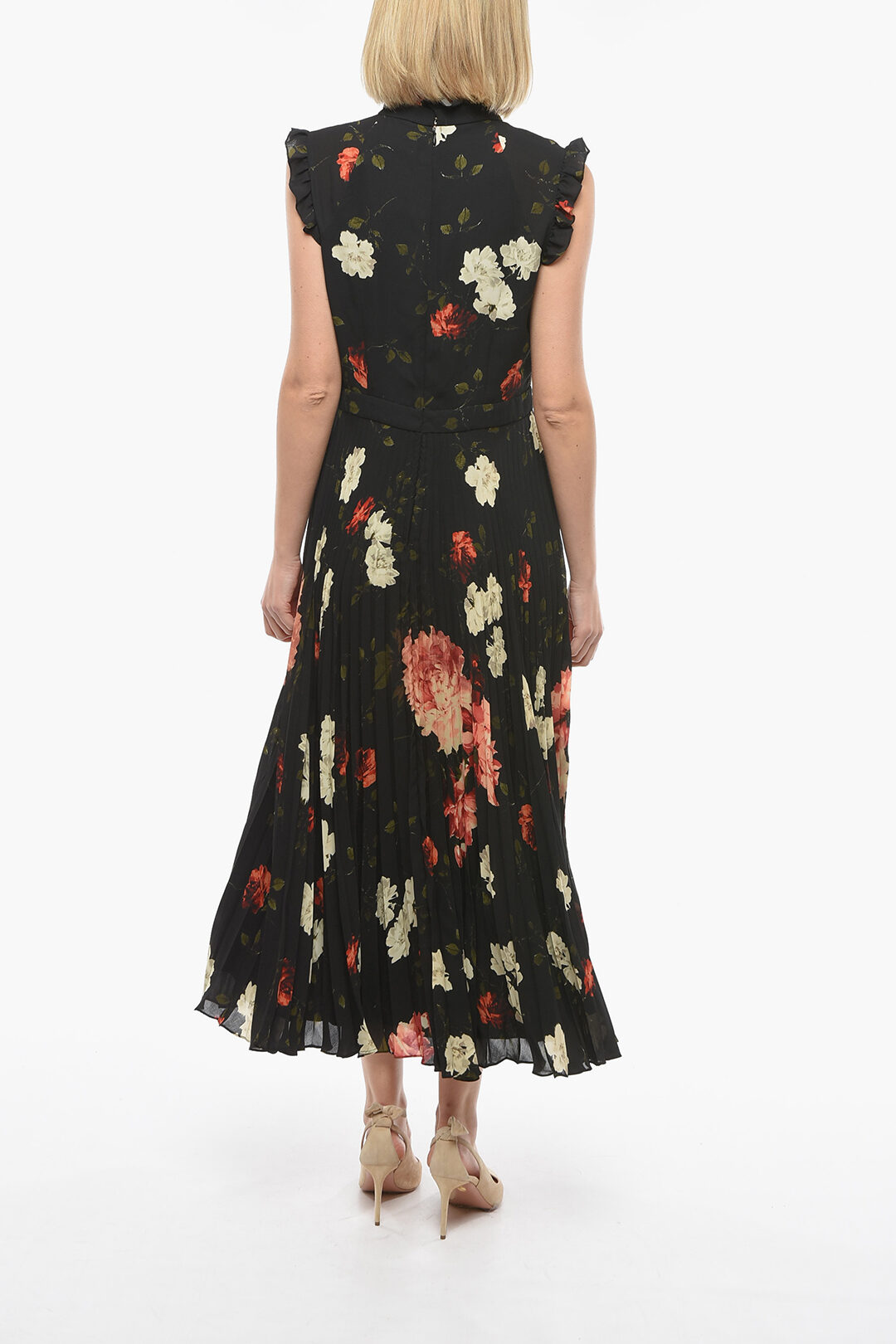 Erdem Floral Printed SITWELL Pleated Dress women - Glamood