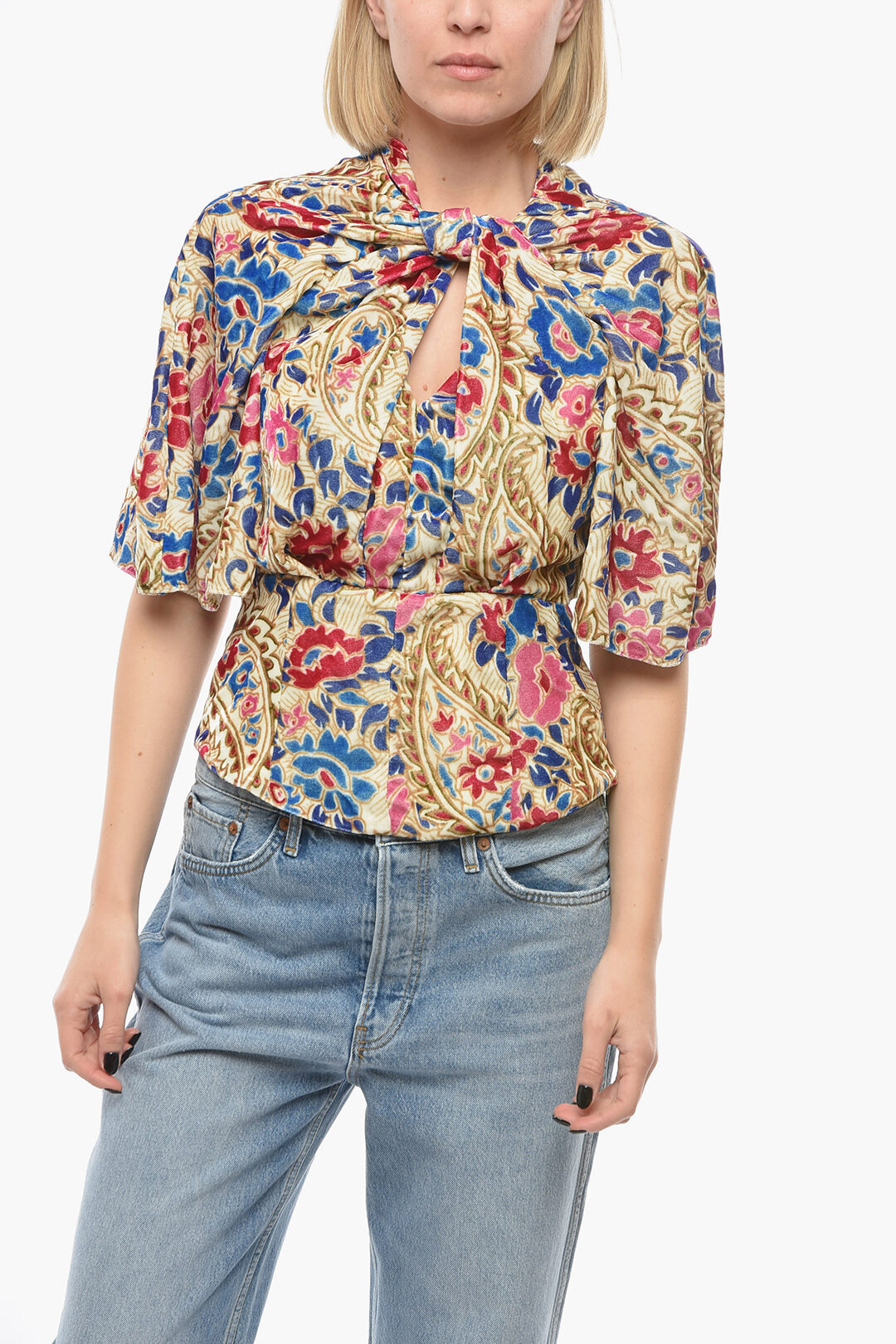 Floral-print silk-twill shirt – Monlux