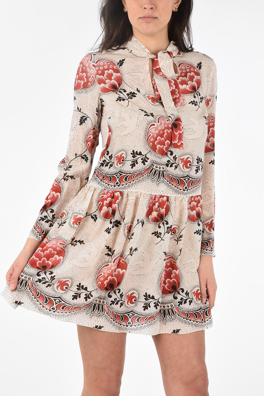 RED Valentino floral-embroidered Mini Dress - Farfetch