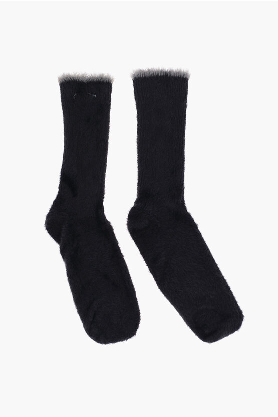 Jacquemus Fluffy Neve Socks In Black
