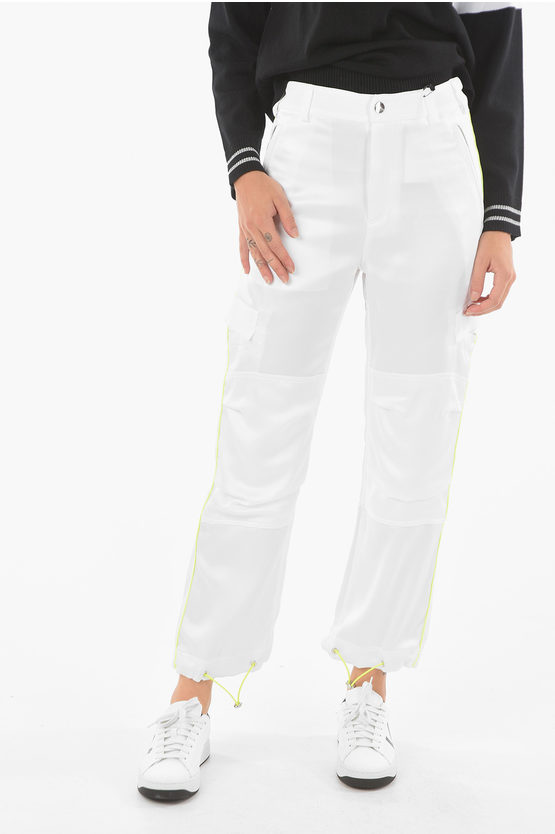 Iceberg Fluo Details Cargo Trousers In White