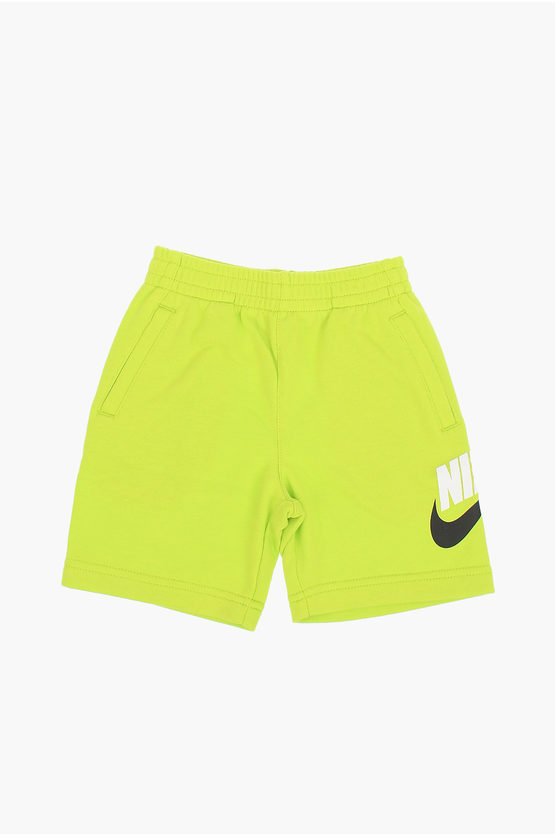 yellow nike shorts fleece