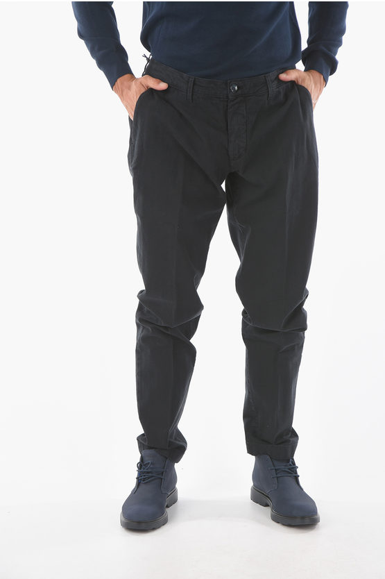 Cruna Flush Pocket Newtown.l. Chino Trousers In Black