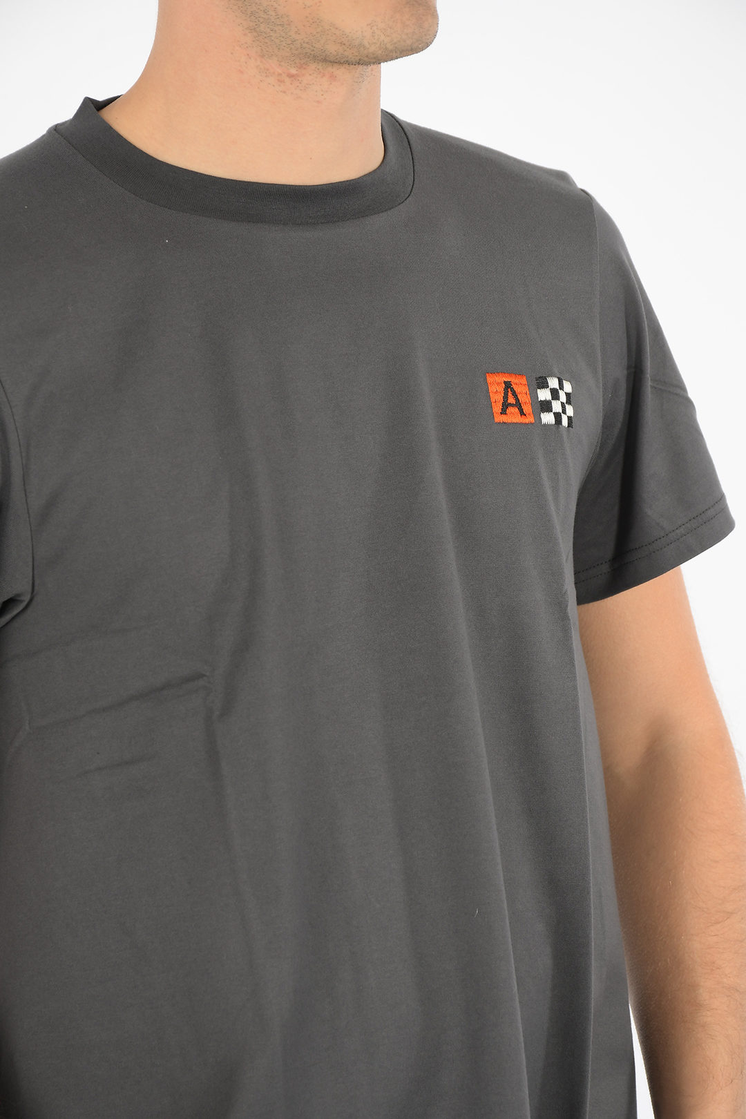 Ambush folded-edge crew-neck t-shirt unisex men women