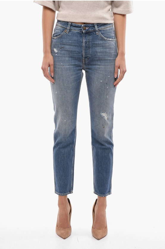 Washington Dee Cee Frayed Hem Cropped Jeans 16cm In Blue