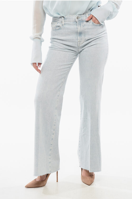 For All 7 Mankind Frayed Hem Dojo Flared Jeans 28cm