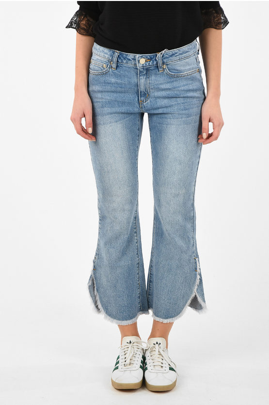 Shop Michael Kors Frayed Hem Flared Jeans